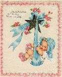 Vintage blue baby star image