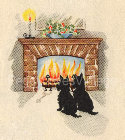 Vintage Scotties Fireplace